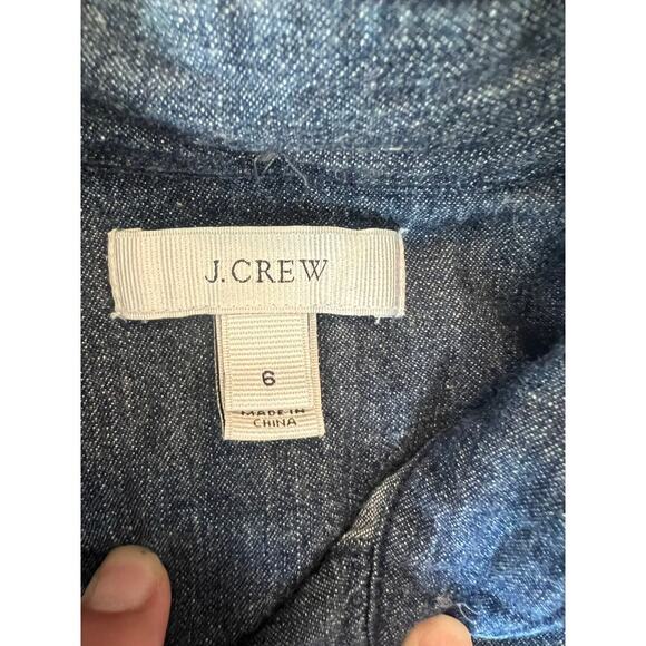 J.CREW Women's Keeper Denim Chambray Shirt, Button Down, Size 6, Classic, Cotton - Picture 5 of 11